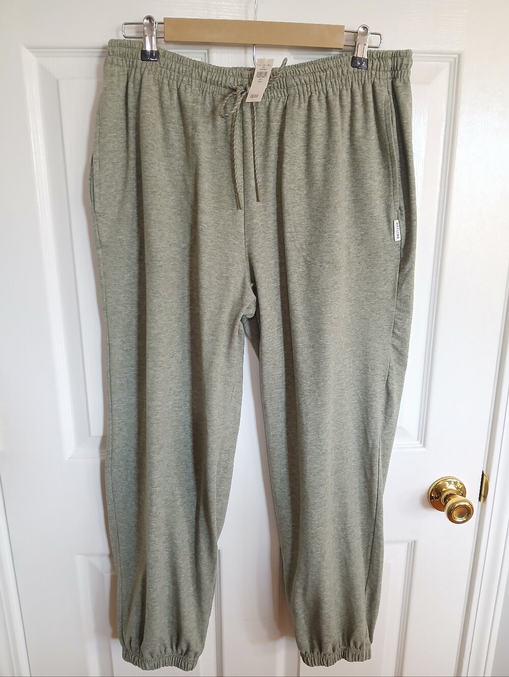 Womens Olive Green Drawstring Jogger Pants Active Athleisure Lounge Comfort NWT